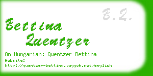 bettina quentzer business card